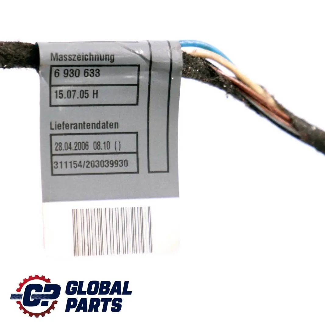 Cableado Puerta Trasera Izquierda Derecha para BMW E90 E91 LCI M3 con número de pieza 6938226 BMW E90 E91 LCI M3 Cableado Puerta Trasera Izquierda Derecha - SKU 6938226-2 - Número de pieza 6938226