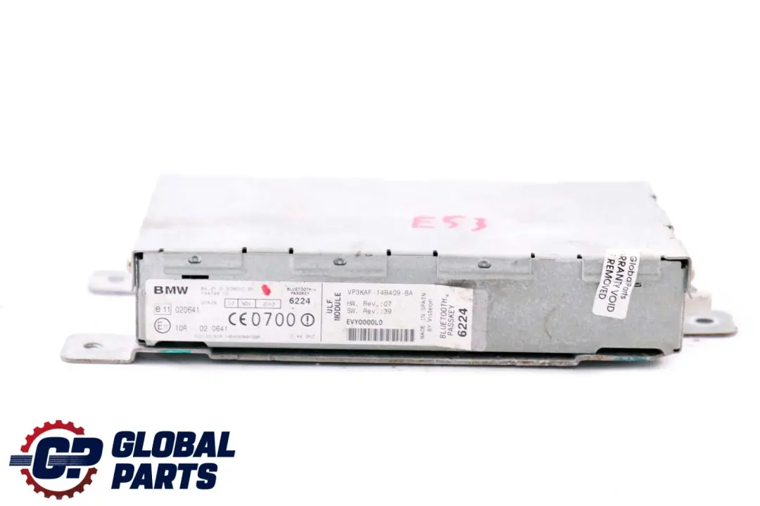 Ladefreisprechelektronik MULF 8421 für BMW 1 X3 X5 er E53 E83 E87 mit Teilenummer 9154358 BMW 1 X3 X5 er E53 E83 E87 Ladefreisprechelektronik MULF 8421 - SKU 6938610 - Teilenummer 9154358