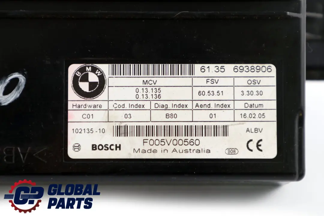 Control Unit Backrest Adjustment to BMW 5 Series E60 E61 LCI Seat with Part number 6938911 BMW 5 Series E60 E61 LCI Seat Control Unit Backrest Adjustment - SKU 6938906 - Part number 6938911