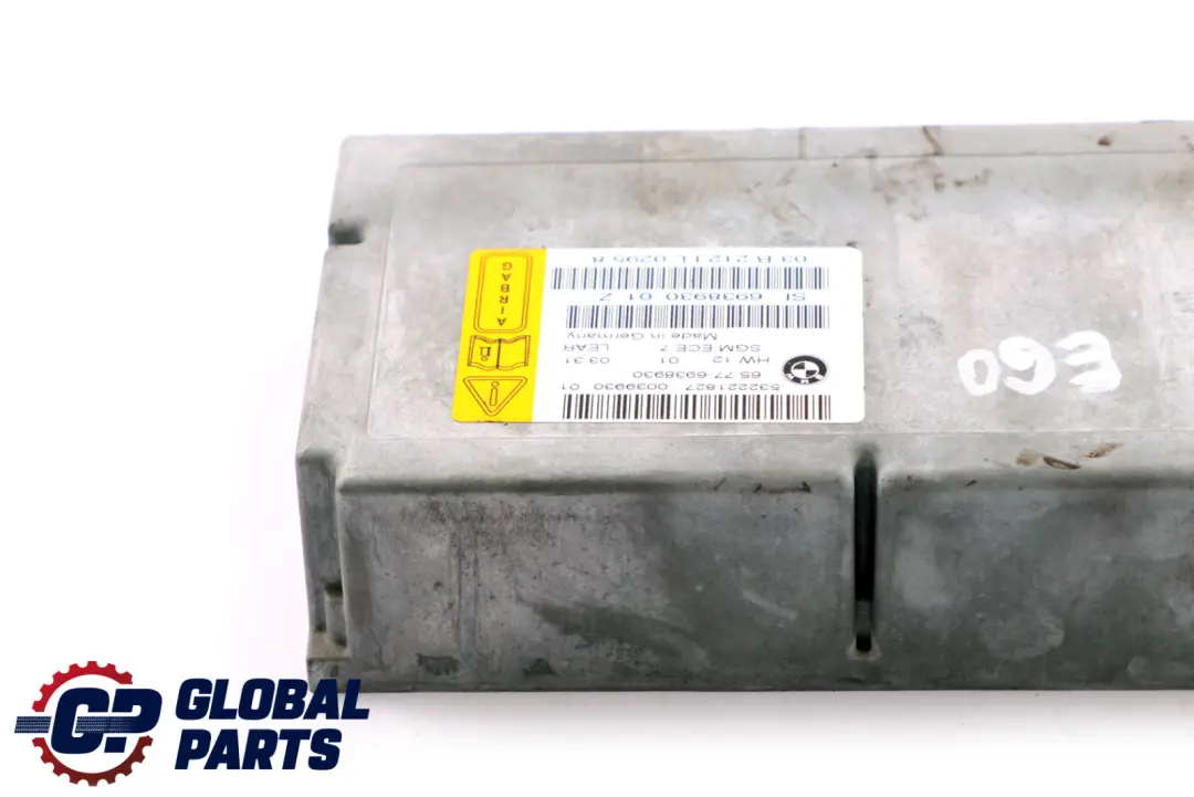 BMW 5 Series E60 E61 Airbag ECU Control Unit Gateway Module - SKU 6938930 - Part number 6938930