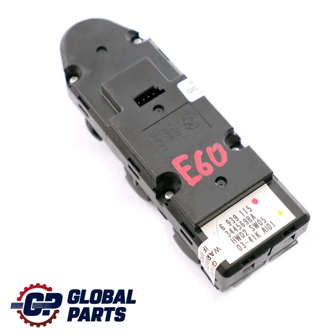 Schalter Fensterheber Fahrerseite Aussenspiegel Power Fold für BMW 5 er E60 mit Teilenummer 6939115 BMW 5 er E60 Schalter Fensterheber Fahrerseite Aussenspiegel Power Fold - SKU 6939115 - Teilenummer 6939115