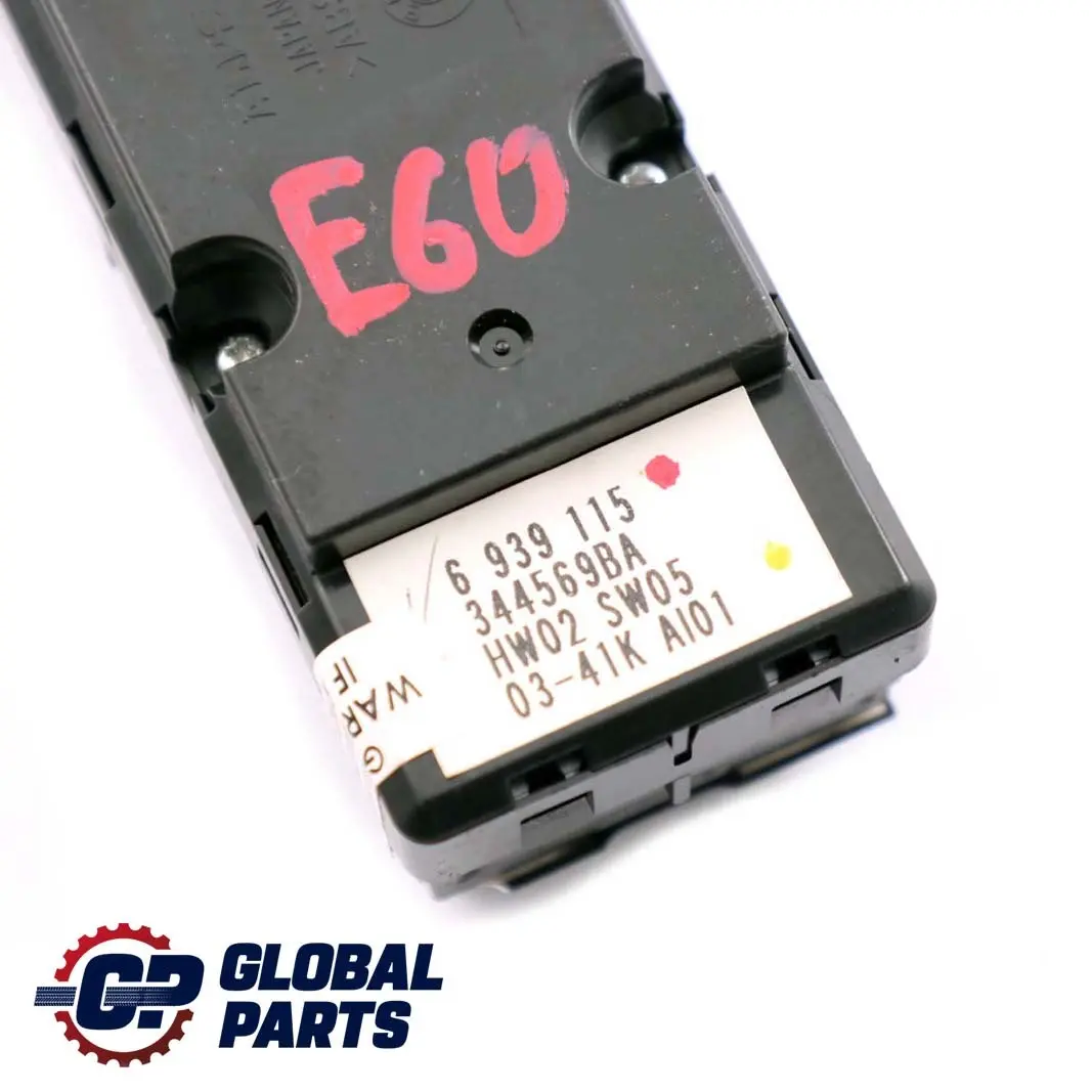 Schalter Fensterheber Fahrerseite Aussenspiegel Power Fold für BMW 5 er E60 mit Teilenummer 6939115 BMW 5 er E60 Schalter Fensterheber Fahrerseite Aussenspiegel Power Fold - SKU 6939115 - Teilenummer 6939115