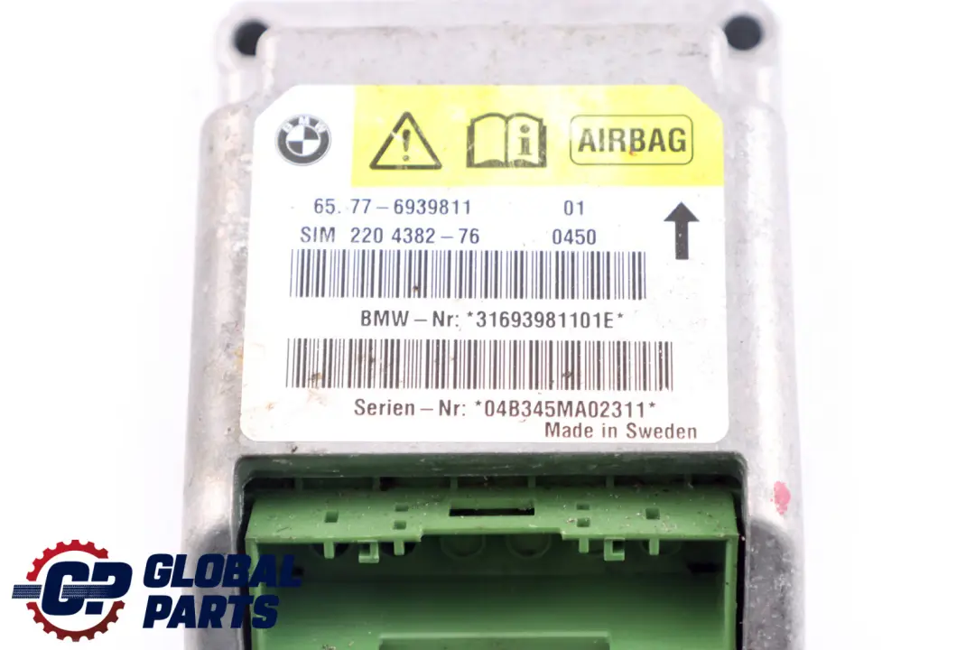 BMW E85 Roadster Cabrio Informazioni sulla sicurezza Modulo aria - SKU 6939811 - Numero di parte 6939811