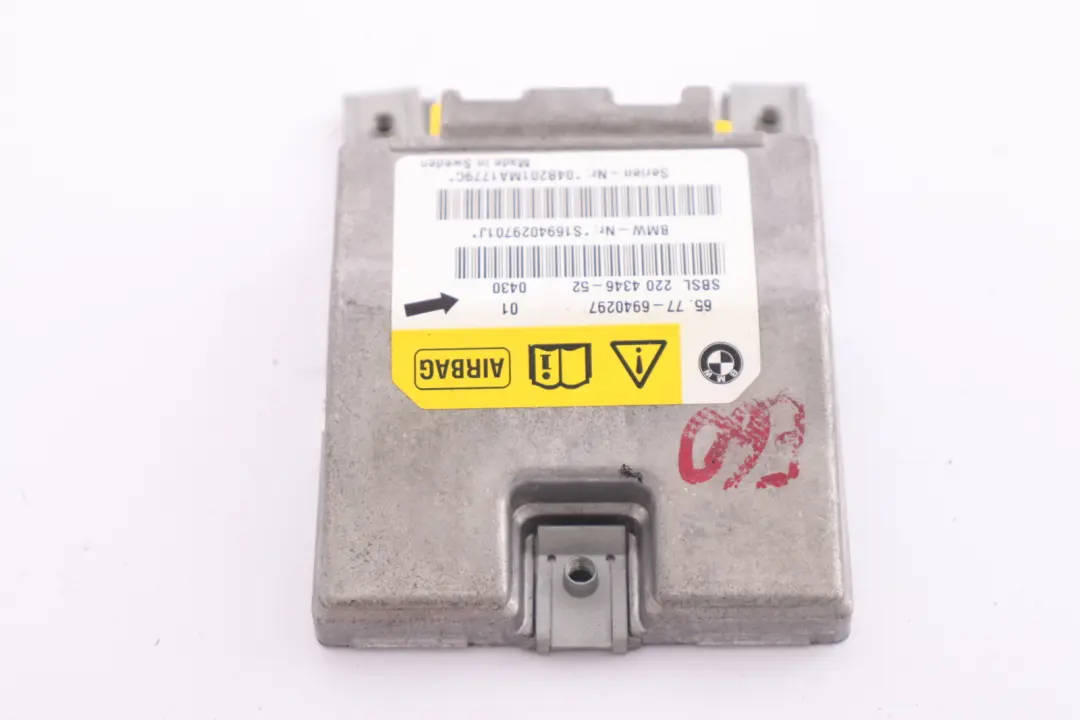 BMW 5 6 Series E60 E61 E63 Left N/S B-pillar Airbag Sensor - SKU 6940297 - Part number 6953007