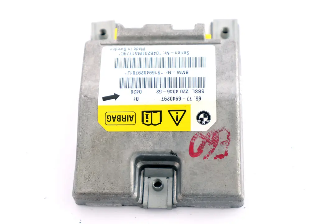 BMW 5 6 Series E60 E61 E63 Left N/S B-pillar Airbag Sensor - SKU 6940297 - Part number 6953007