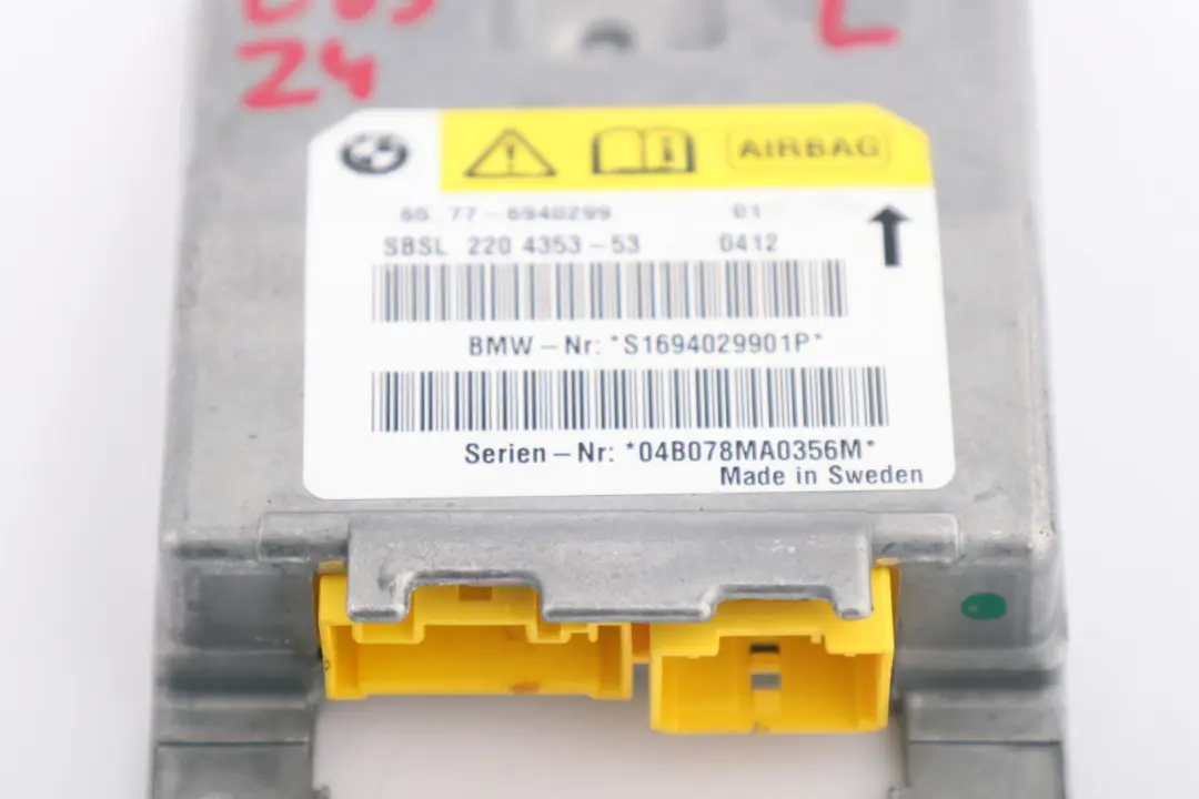 Sensor Pilar B Módulo De Aire Unidad Izquierda para BMW E64 E85 con número de pieza 6940299 BMW E64 E85 Sensor Pilar B Módulo De Aire Unidad Izquierda - SKU 6940299 - Número de pieza 6940299