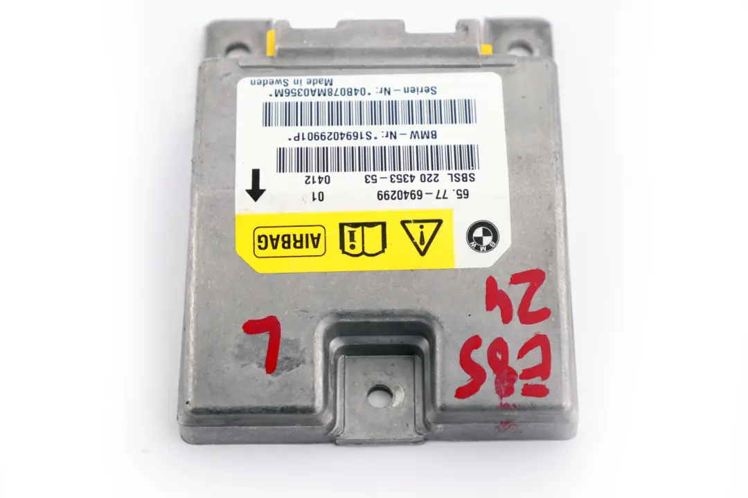 Sensor B Säule Luft Modul Einheit Links für BMW E64 E85 mit Teilenummer 6940299 BMW E64 E85 Sensor B Säule Luft Modul Einheit Links - SKU 6940299 - Teilenummer 6940299