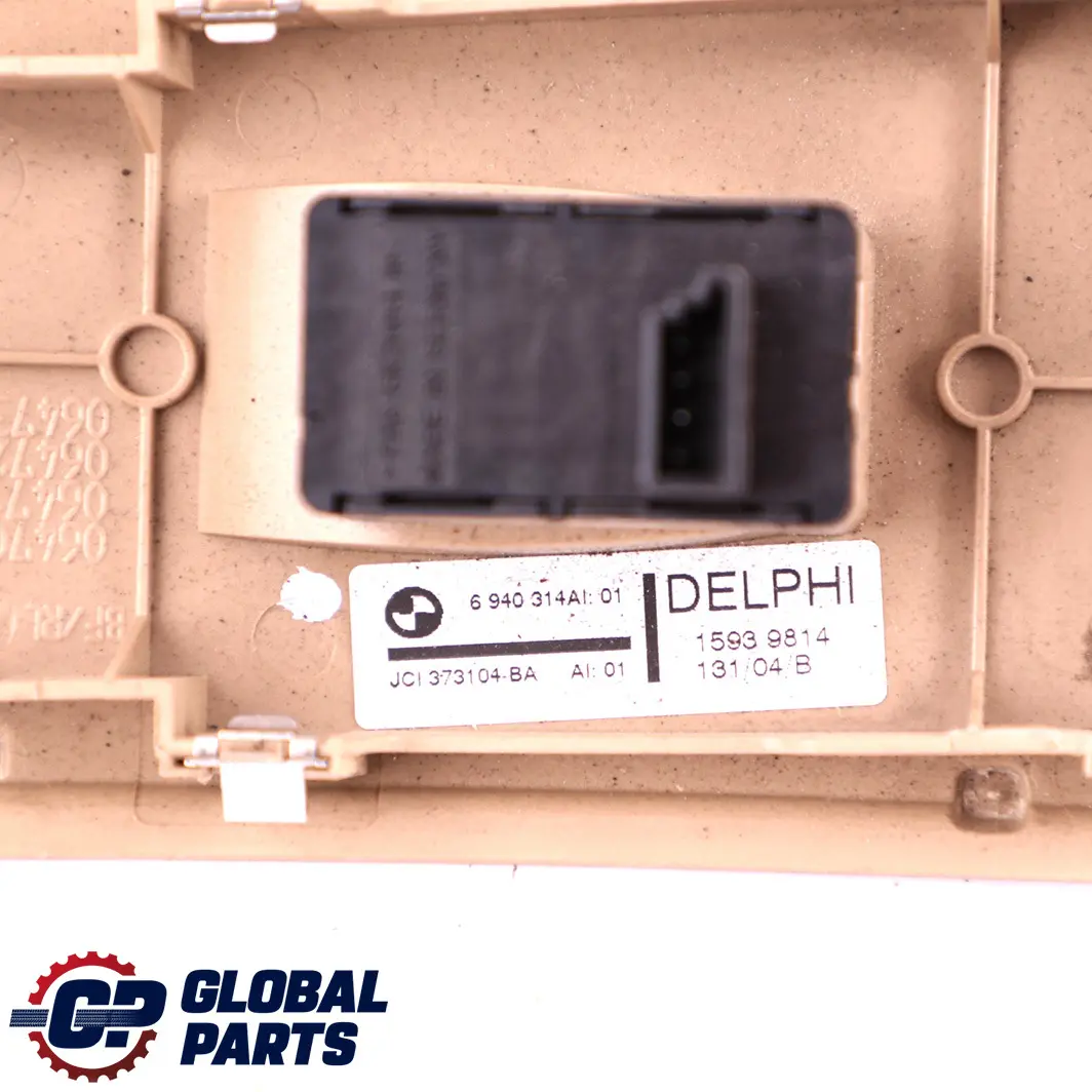 Switch Window Lifter Passenger's Side Beige to BMW 5 Series E60 E61 with Part number 6940314 BMW 5 Series E60 E61 Switch Window Lifter Passenger's Side Beige - SKU 6940314 - Part number 6940314