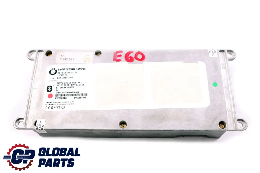 Motorola Telematics Module Control Unit to BMW 5 6 Series E60 E61 E63 E64 with Part number 6948920 BMW 5 6 Series E60 E61 E63 E64 Motorola Telematics Module Control Unit - SKU 6940575 - Part number 6948920