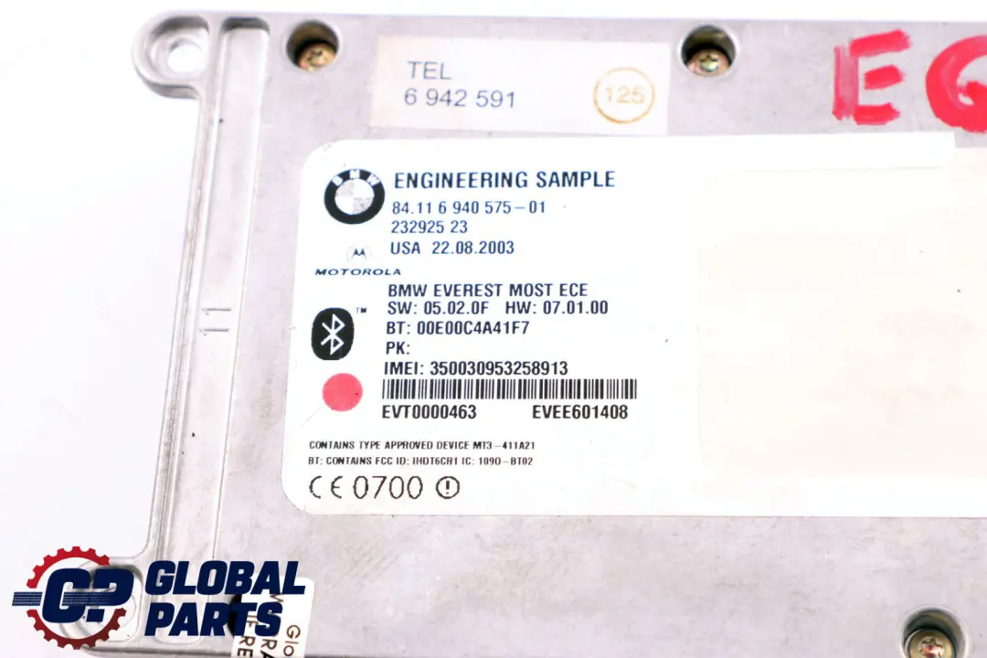 Motorola Telematics Module Control Unit to BMW 5 6 Series E60 E61 E63 E64 with Part number 6948920 BMW 5 6 Series E60 E61 E63 E64 Motorola Telematics Module Control Unit - SKU 6940575 - Part number 6948920