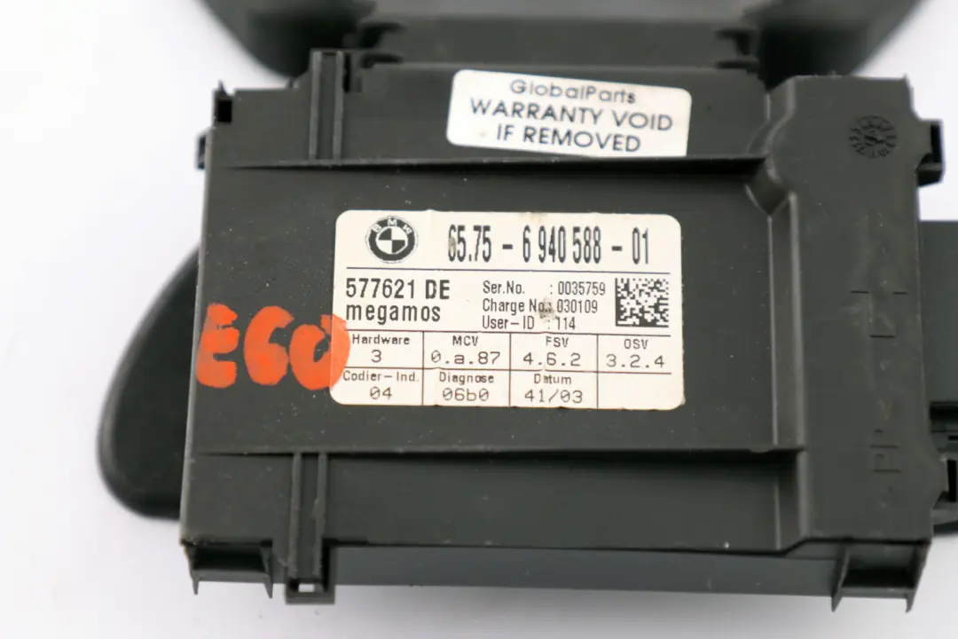 Unidad De Sistema De Alarma Modulo Ultra Sonic para BMW E60 E61 con número de pieza 65756940588 BMW E60 E61 Unidad De Sistema De Alarma Modulo Ultra Sonic - SKU 6940588 - Número de pieza 65756940588