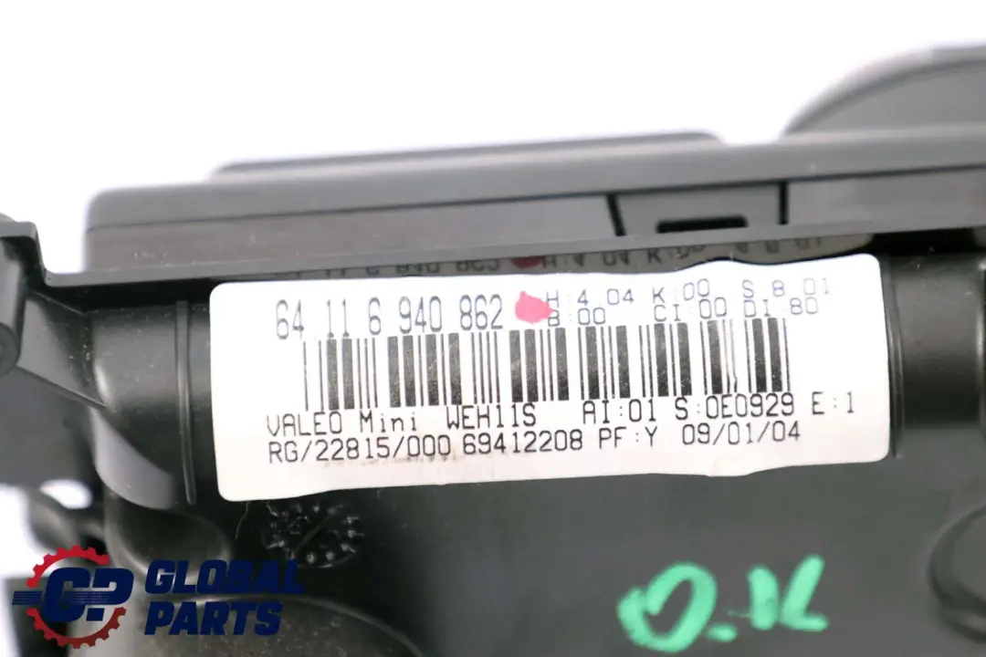 Panneau commande chauffage automatique Climatisation pour Mini Cooper R50 R53 à propos du numéro de pièce 6940862 Mini Cooper R50 R53 Panneau commande chauffage automatique Climatisation - SKU 6940862 - Numéro de pièce 6940862