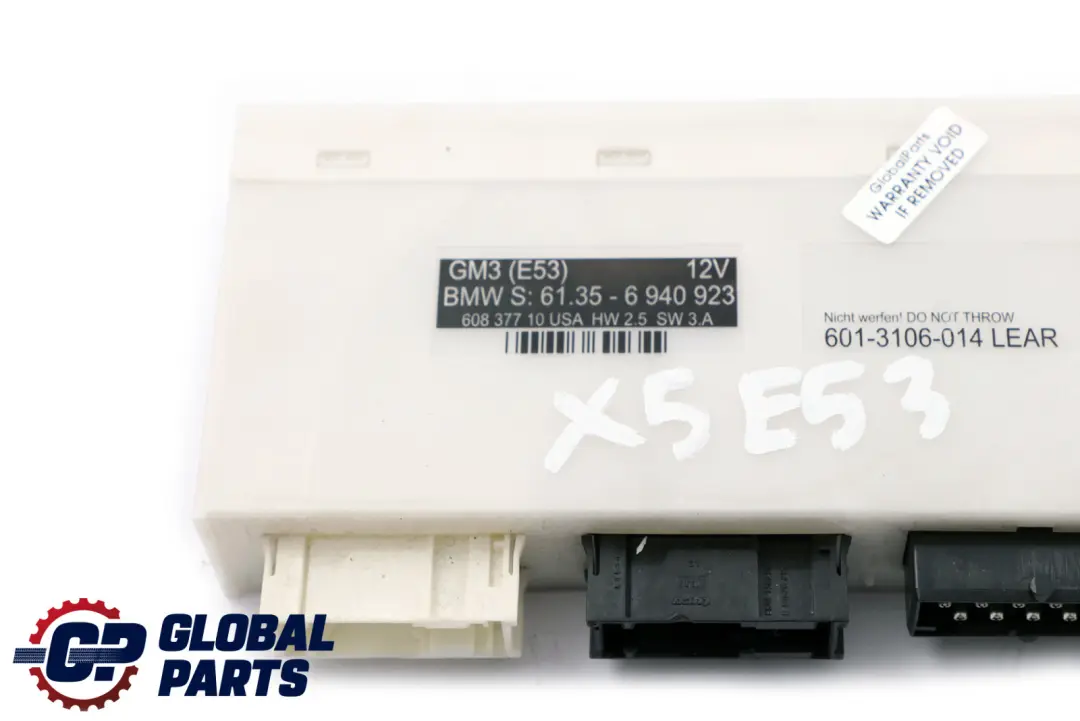 Modulo controllo generale della carrozzeria ECU Lear per BMW E53 GM III con numero di parte 61356940923 BMW E53 GM III Modulo controllo generale della carrozzeria ECU Lear - SKU 6940923 - Numero di parte 61356940923