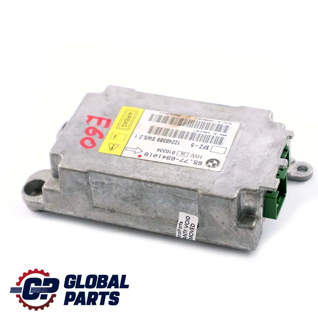 Airbag ECU Control Unit Centre Vehicle Sensor to BMW 5 6 Series E60 E61 E63 with Part number 6941018 BMW 5 6 Series E60 E61 E63 Airbag ECU Control Unit Centre Vehicle Sensor - SKU 6941018 - Part number 6941018