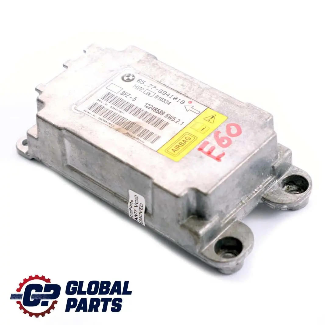 Airbag ECU Unidad De Control del Sensor Central del Vehiculo para BMW E60 E61 E63 con número de pieza 6941018 BMW E60 E61 E63 Airbag ECU Unidad De Control del Sensor Central del Vehiculo - SKU 6941018 - Número de pieza 6941018