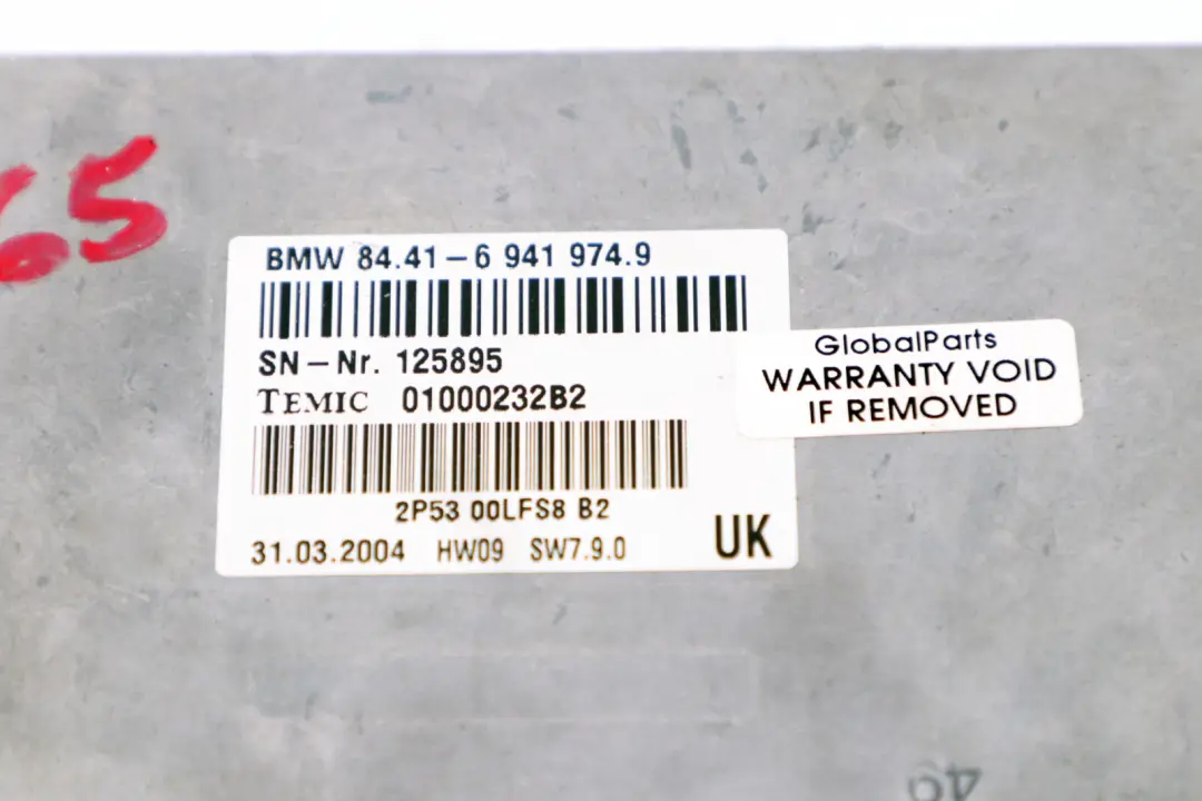 Control Unit Voice Input System Module to BMW 7 Series E65 E66 E67 with Part number 6941974 BMW 7 Series E65 E66 E67 Control Unit Voice Input System Module - SKU 6941974 - Part number 6941974