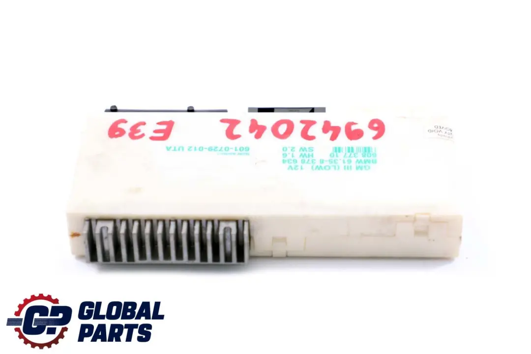 Modul Steuergerät Grundmodul GM III LOW für BMW 5 er E39 mit Teilenummer 8378634 BMW 5 er E39 Modul Steuergerät Grundmodul GM III LOW - SKU 6942042 - Teilenummer 8378634