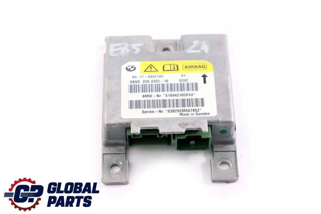 Moduł Sensor Poduszki Airbag do BMW E64 Z4 E85 o numerze 6962888 BMW E64 Z4 E85 Moduł Sensor Poduszki Airbag - SKU 6942102 - Numer Części 6962888