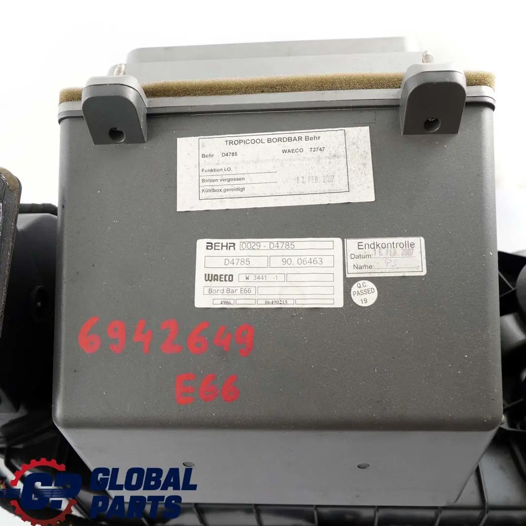 Bench Heater Matrix Refrigerator Fridge Coolbox to BMW 7 E66 Rear Seat with Part number 7142309 BMW 7 E66 Rear Seat Bench Heater Matrix Refrigerator Fridge Coolbox - SKU 6942649 - Part number 7142309