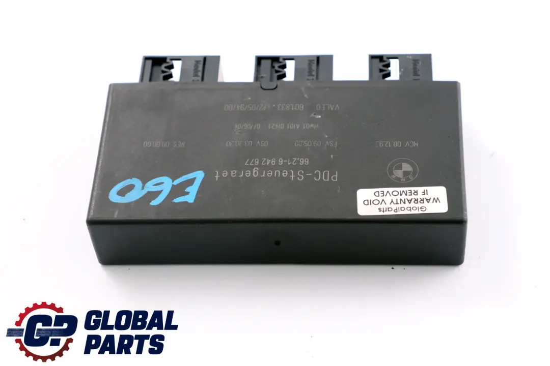 PDC Módulo Control de Aparcamiento Unidad ECU para BMW E60 E61 E63 E65 con número de pieza 6922785 BMW E60 E61 E63 E65 PDC Módulo Control de Aparcamiento Unidad ECU - SKU 6942677 - Número de pieza 6922785