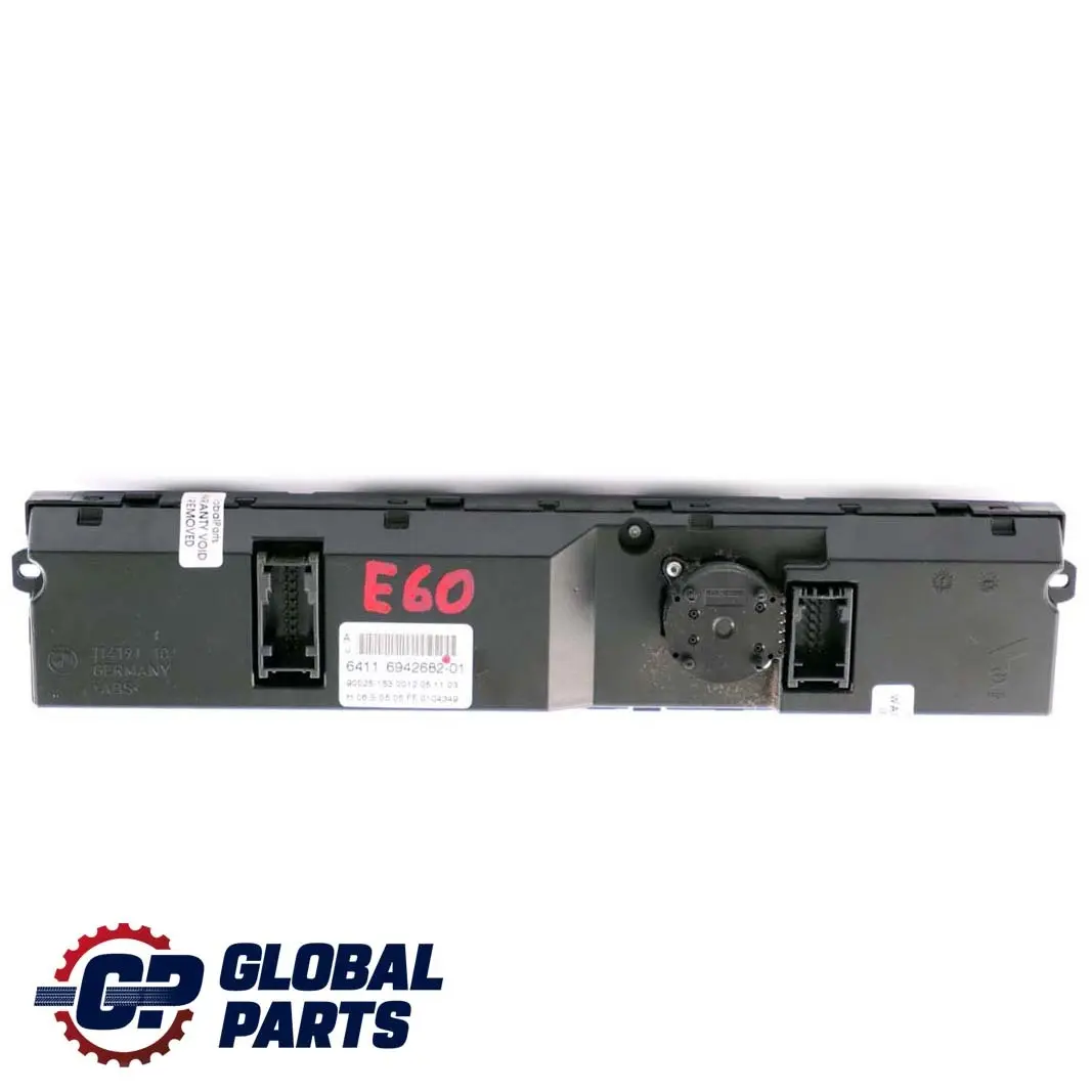 Basis Automatic Air Conditioning Control Unit to BMW 5 Series E60 E61 with Part number 6942682 BMW 5 Series E60 E61 Basis Automatic Air Conditioning Control Unit - SKU 6942682 - Part number 6942682