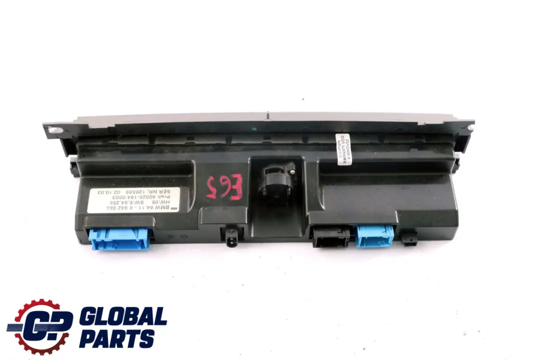 Bedienteil Klimaautomatik Klimaanlage Schalter für BMW 7 er E65 E66 E67 mit Teilenummer 6953189 BMW 7 er E65 E66 E67 Bedienteil Klimaautomatik Klimaanlage Schalter - SKU 6942985 - Teilenummer 6953189