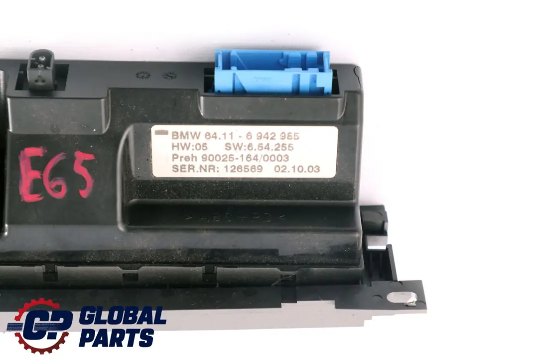 Conditioning Control Dark Silver to BMW 7 Series E65 E66 E67 Automatic Air with Part number 6953189 BMW 7 Series E65 E66 E67 Automatic Air Conditioning Control Dark Silver - SKU 6942985 - Part number 6953189