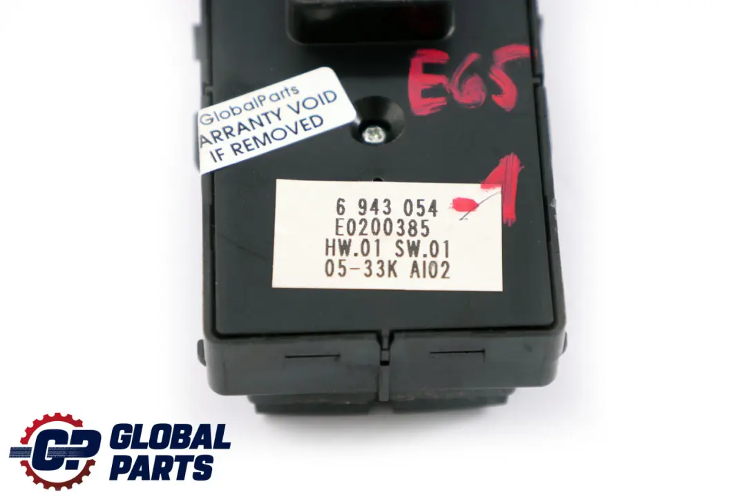 Przełącznik Szyby Przód Strona Kierowcy do BMW E65 o numerze 6943054 BMW E65 Przełącznik Szyby Przód Strona Kierowcy - SKU 6943054-1 - Numer Części 6943054