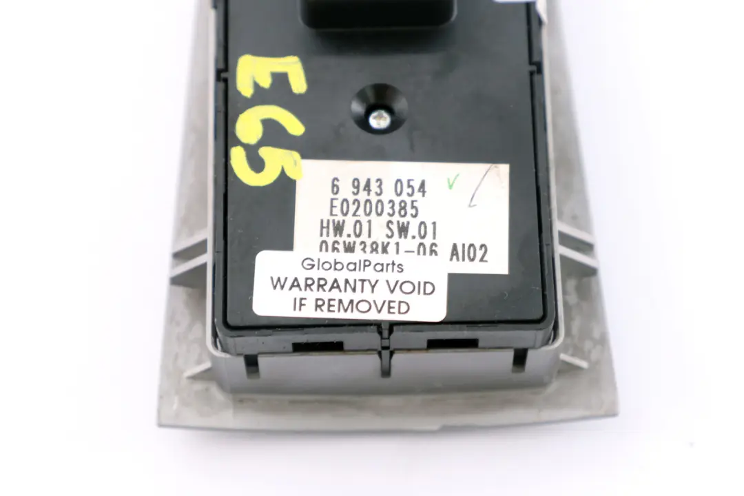 BMW 7 Series E65 E66 Window Lifter Switch Power Fold Driver's Door Grey - SKU 6943054 - Part number 6943054