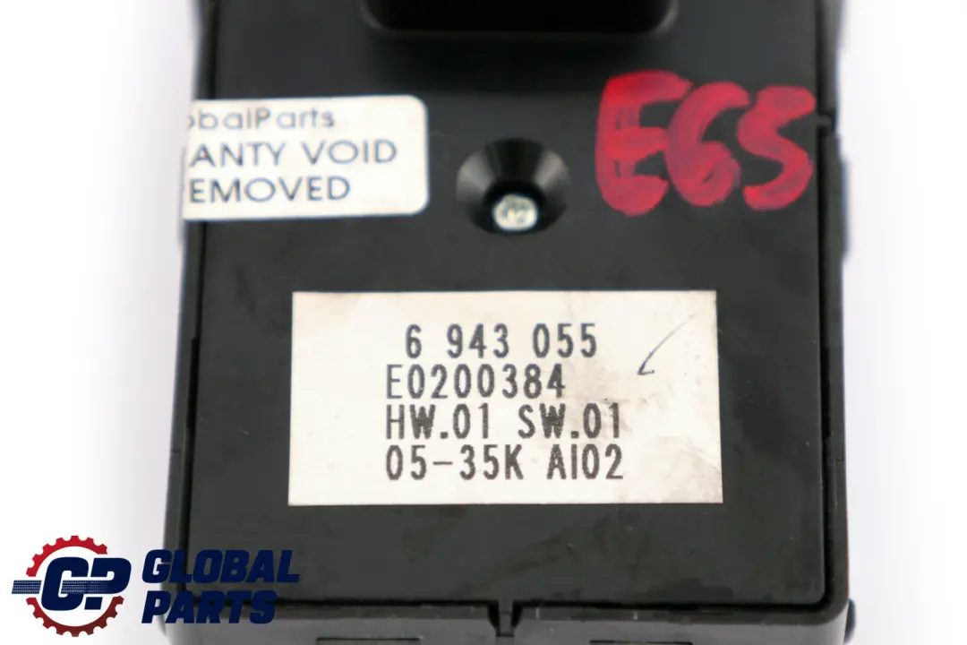 BMW 7 Series E65 E66 Window Lifter Switch - SKU 6943055 - Part number 6943055