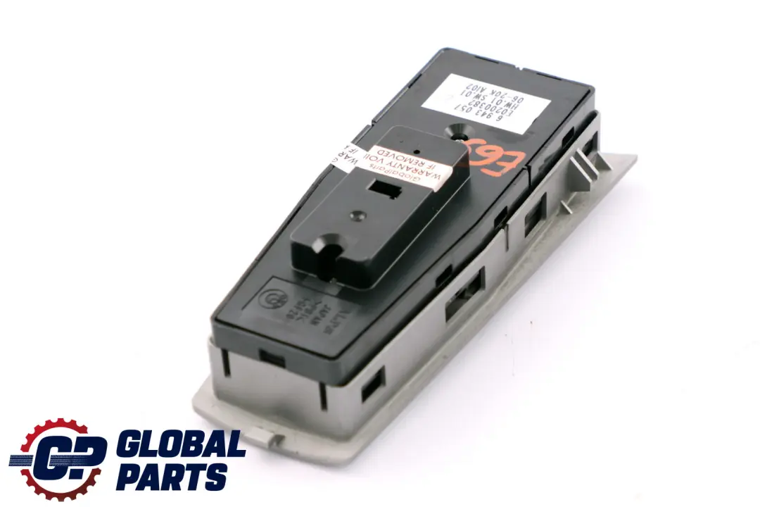 BMW 7 Series E65 E66 Window Lifter Switch Driver's Door Right O/S - SKU 6943057 - Part number 6943057