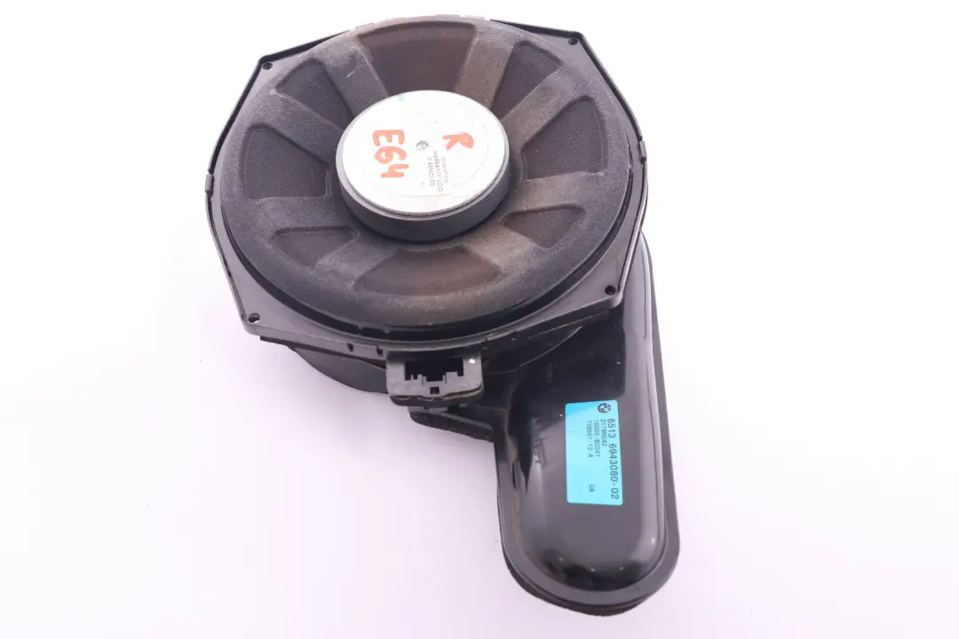 Central Bass Hifi System Door Speaker Right O/S to BMW E64 LCI with Part number 6943080 BMW E64 LCI Central Bass Hifi System Door Speaker Right O/S - SKU 6943080 - Part number 6943080