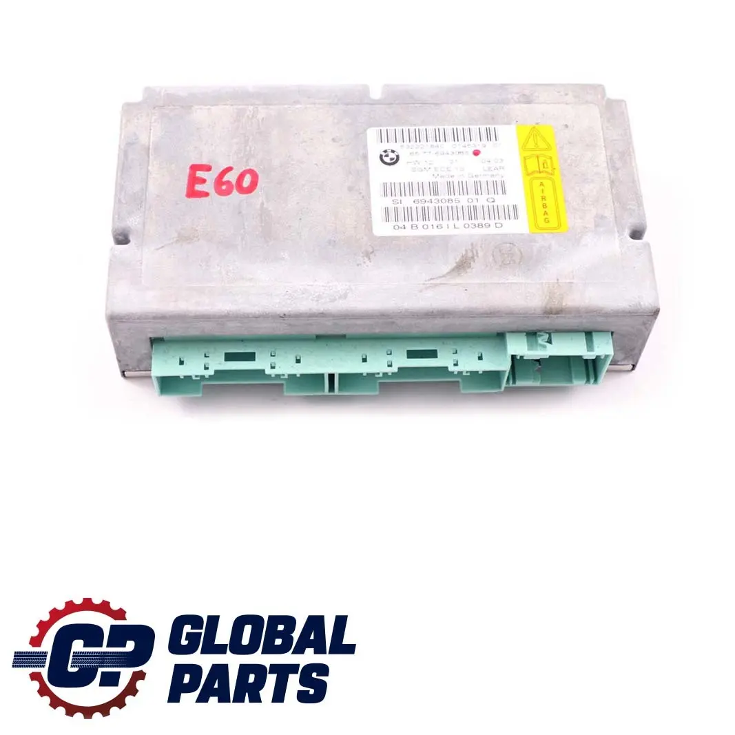 BMW 5 Series E60 E61 Airbag ECU Control Unit Gateway Module - SKU 6943085 - Part number 6975682