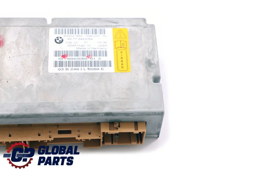 BMW 5 Series E60 E61 E63 Airbag ECU Control Unit Gateway Module - SKU 6943089 - Part number 6975686