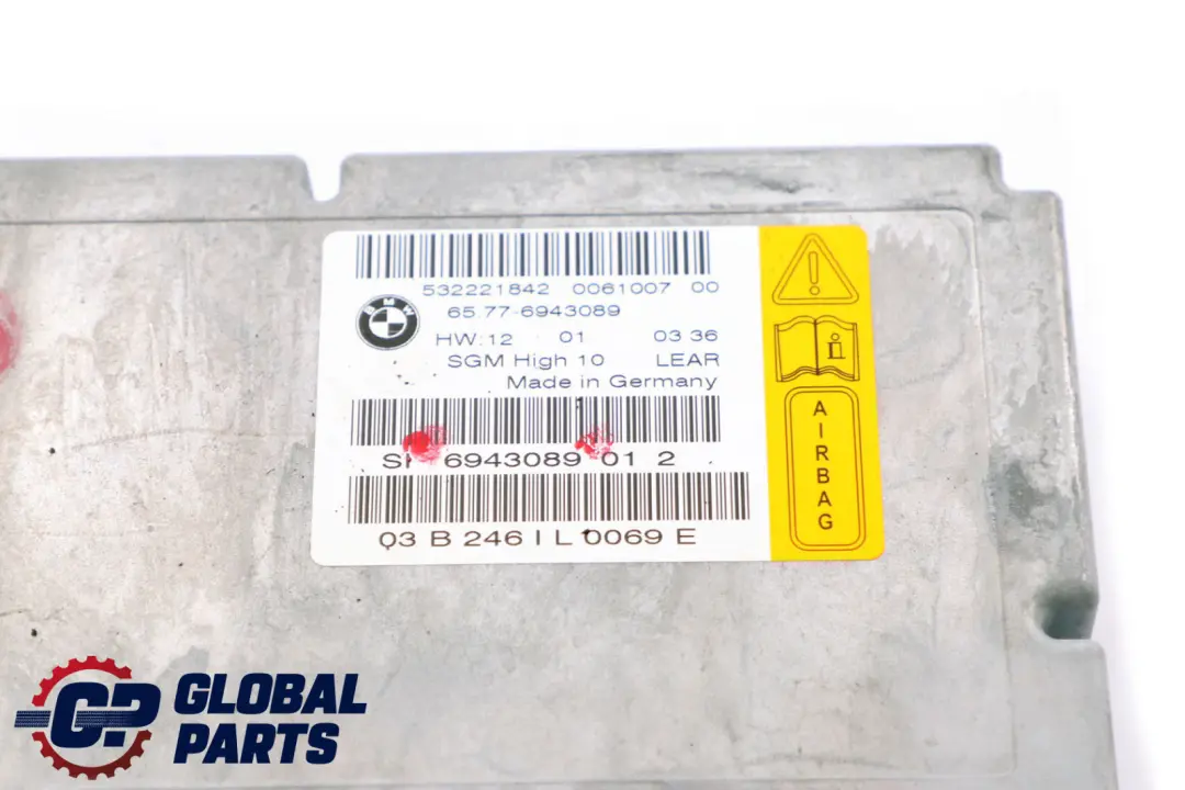 Reihe E60 E61 E63 Airbag-Steuergerät Gateway-Modul für BMW 5 mit Teilenummer 6975686 BMW 5 Reihe E60 E61 E63 Airbag-Steuergerät Gateway-Modul - SKU 6943089 - Teilenummer 6975686