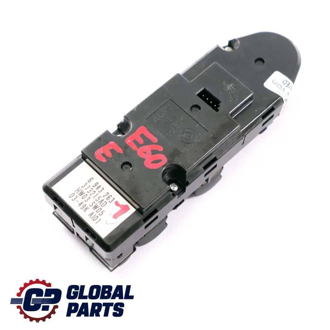 Interruptor Elevalunas Lado Conductor para BMW E60 E61 1 con número de pieza 6943263 BMW E60 E61 1 Interruptor Elevalunas Lado Conductor - SKU 6943263-1 - Número de pieza 6943263