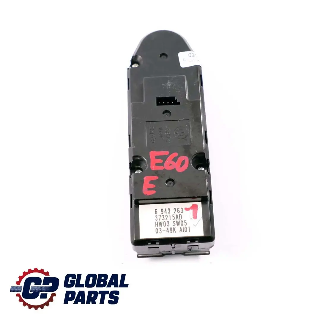 Interrupteur Leve-vitre Cote Conducteur pour BMW 5 E60 E61 1 à propos du numéro de pièce 6943263 BMW 5 E60 E61 1 Interrupteur Leve-vitre Cote Conducteur - SKU 6943263-1 - Numéro de pièce 6943263