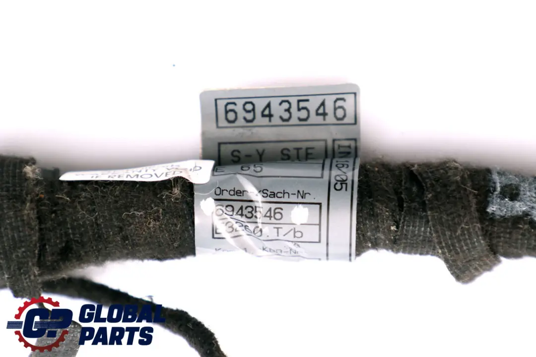 BMW 7 er E65 E66 Kabelsatz Sitz Vorne Rechts Kabel - SKU 6943546 - Teilenummer 6943546