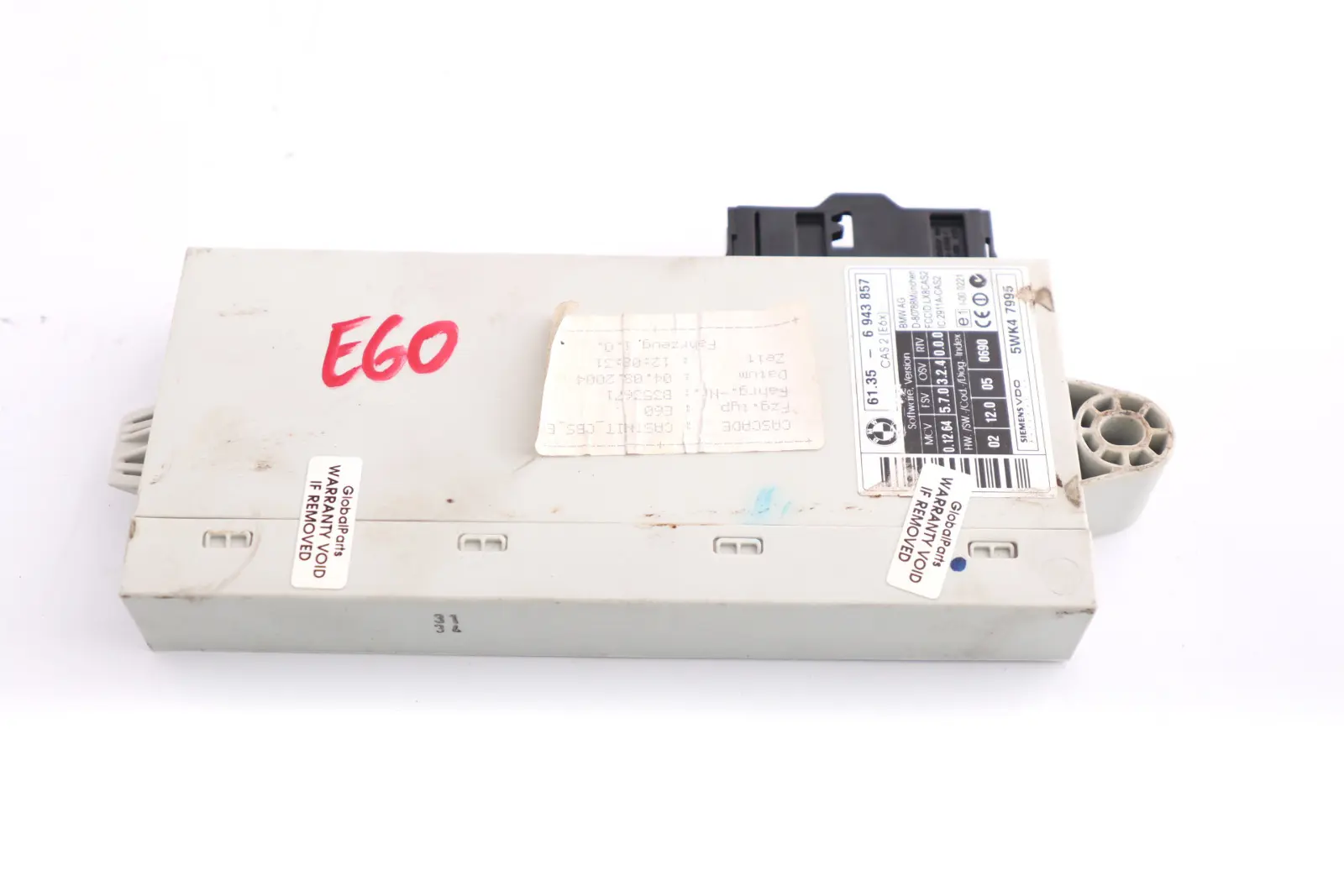 BMW E60 E61 E63 Série 5 6 CAS 2 Module Lecture Clé Calculateur 6943857