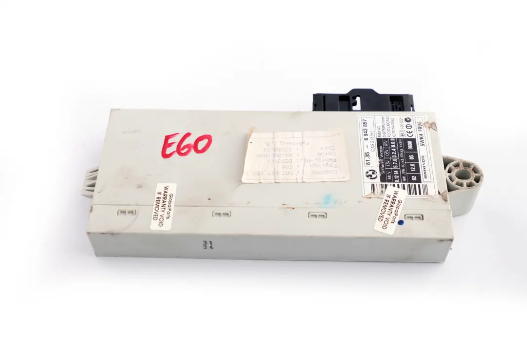 BMW 5 6 Series E60 E61 E63 CAS 2 Módulo Lectura Llave ECU - SKU 6943857 - Número de pieza 6965050