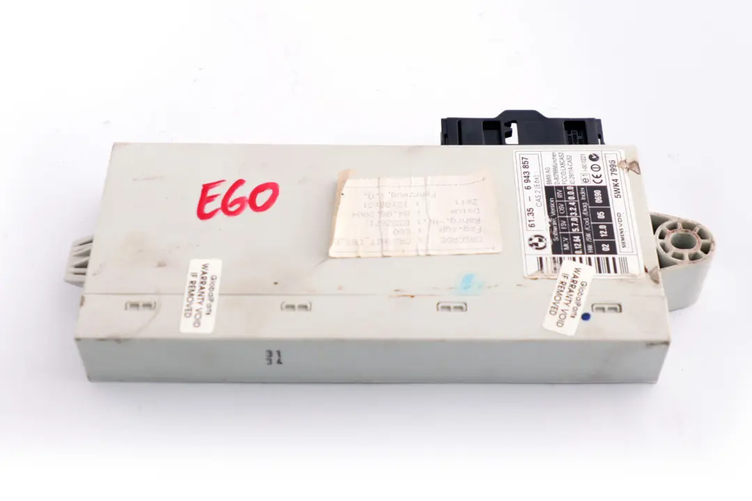 BMW 5 6 Series E60 E61 E63 CAS 2 Módulo Lectura Llave ECU - SKU 6943857 - Número de pieza 6965050
