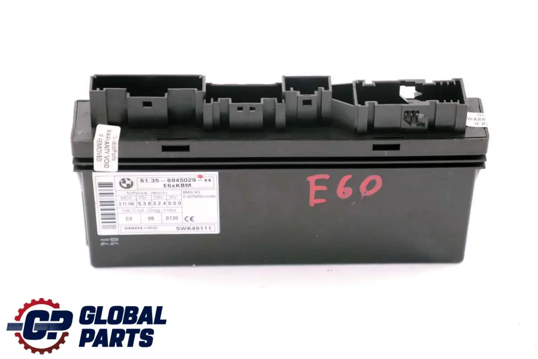 BMW E60 E63 E64 Body Control Module ECU Unidad De Control - SKU 6945029 - Número de pieza 6945029