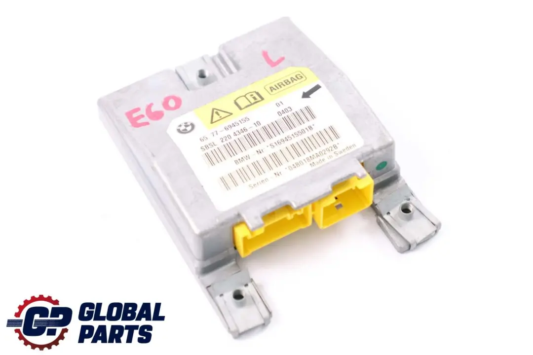 BMW 5 6 Series E60 E61 E63 Left B-pillar Airbag Sensor N/S - SKU 6945155 - Part number 6945155