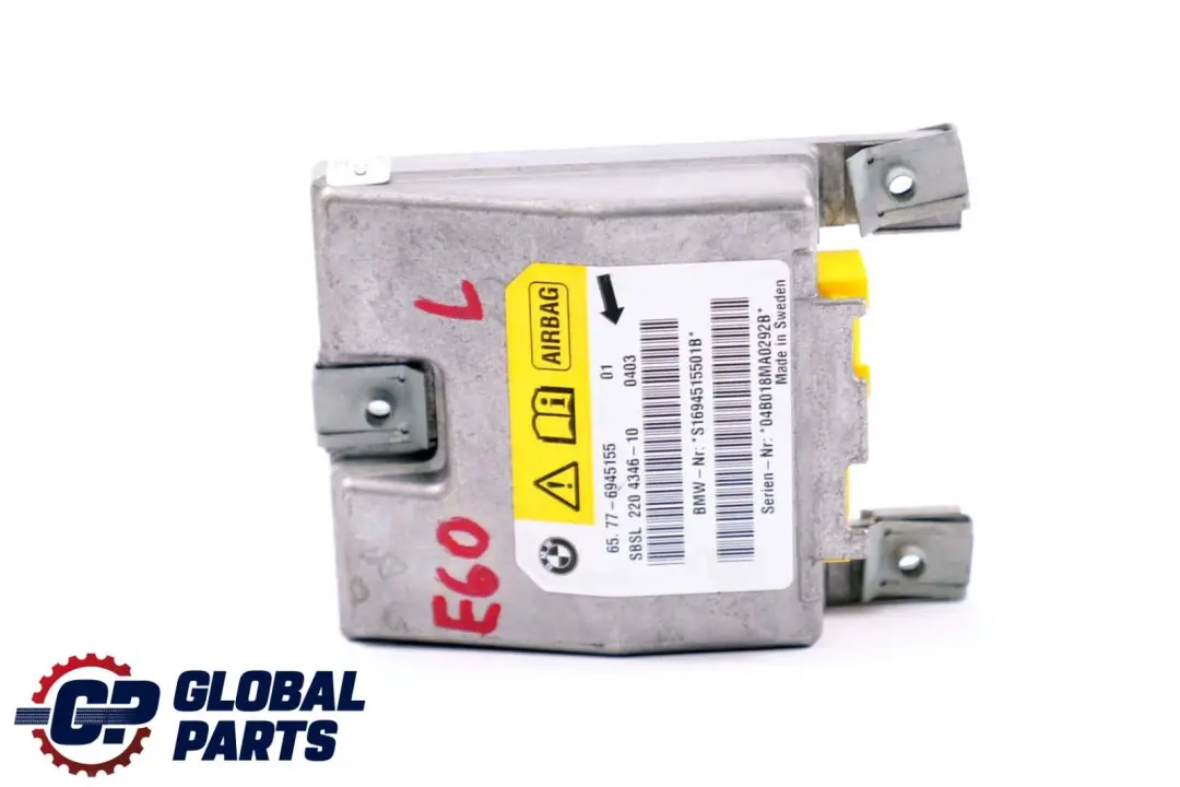 BMW 5 6 Series E60 E61 E63 Left B-pillar Airbag Sensor N/S - SKU 6945155 - Part number 6945155