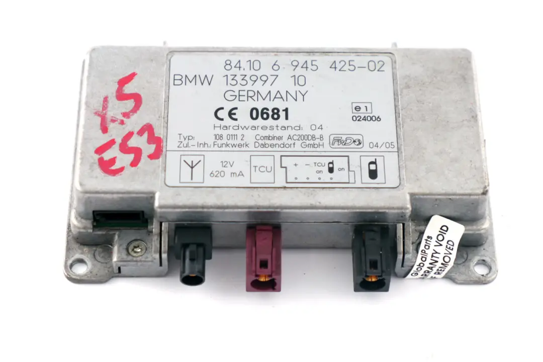 Antenne Souple Diplexer Commande Module pour BMW X5 Z4 E46 E53 E85 E87 à propos du numéro de pièce 6945425 BMW X5 Z4 E46 E53 E85 E87 Antenne Souple Diplexer Commande Module - SKU 6945425 - Numéro de pièce 6945425