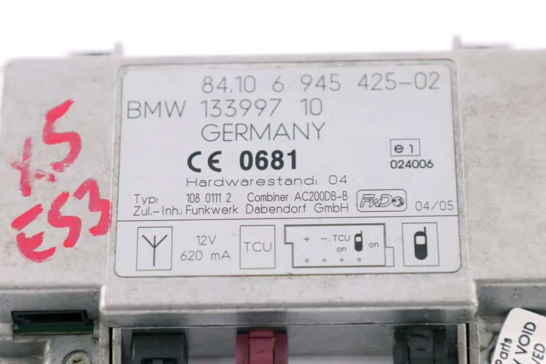 BMW 1 3 X5 Z4 Series E46 E53 E85 E87 Antenna Diplexer Regulator Module Booster - SKU 6945425 - Part number 6945425