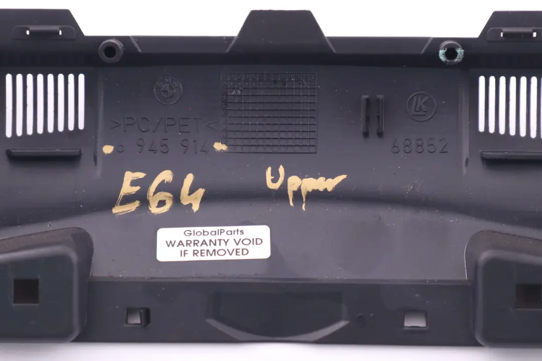 Steering Column Trim Panel Upper Part Cover Black to BMW 6 Series E64 with Part number 6945914 BMW 6 Series E64 Steering Column Trim Panel Upper Part Cover Black - SKU 6945914 - Part number 6945914