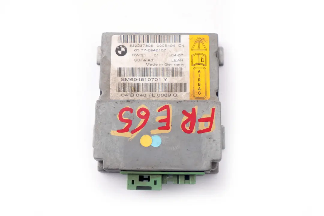 Sensore Airbag sedile conducente Modulo di controllo per BMW E65 E66 con numero di parte 6946107 BMW E65 E66 Sensore Airbag sedile conducente Modulo di controllo - SKU 6946107 - Numero di parte 6946107