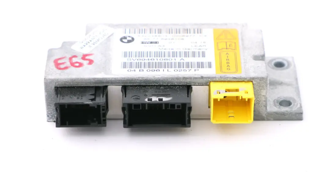 Sensor Airbag Asiento Trasero para BMW E65 E66 E67 con número de pieza 6946108 BMW E65 E66 E67 Sensor Airbag Asiento Trasero - SKU 6946108 - Número de pieza 6946108