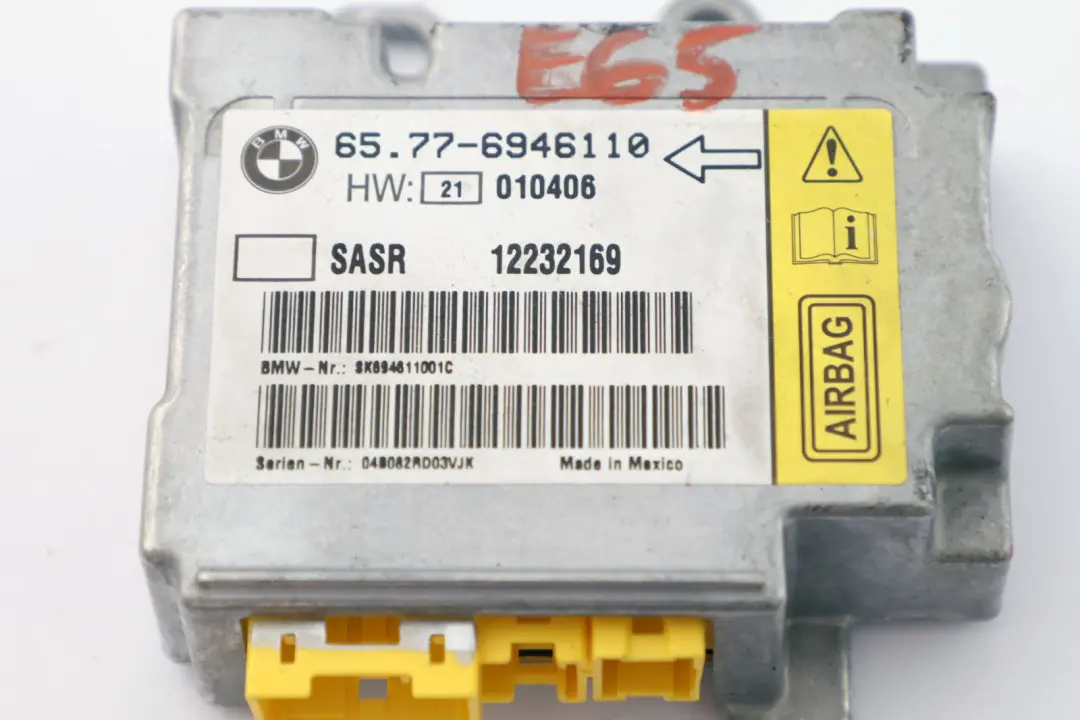 Sensor Module BMW E65 E66 E67 A-Pillar Control Unit Right O/S to Air with Part number 6970888 Air Sensor Module BMW E65 E66 E67 A-Pillar Control Unit Right O/S - SKU 6946110 - Part number 6970888